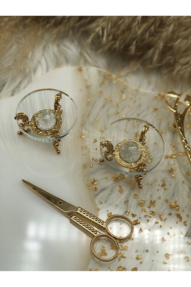 2 Adet Gold  yüzük yükselticisi- söz nişan tepsileri için yüzüklük ve MAkas - 2