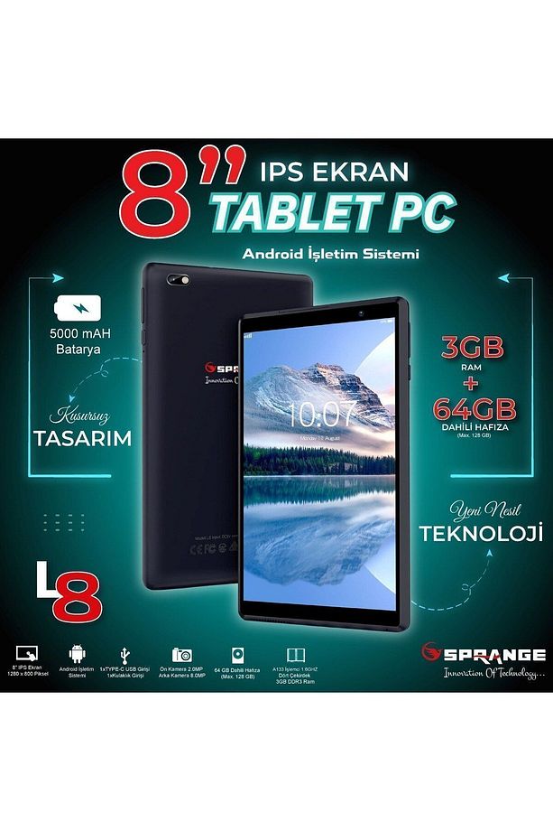 L8 8 İnç  3GB Ram 64GB Dahili Hafıza Tablet Pc - 2