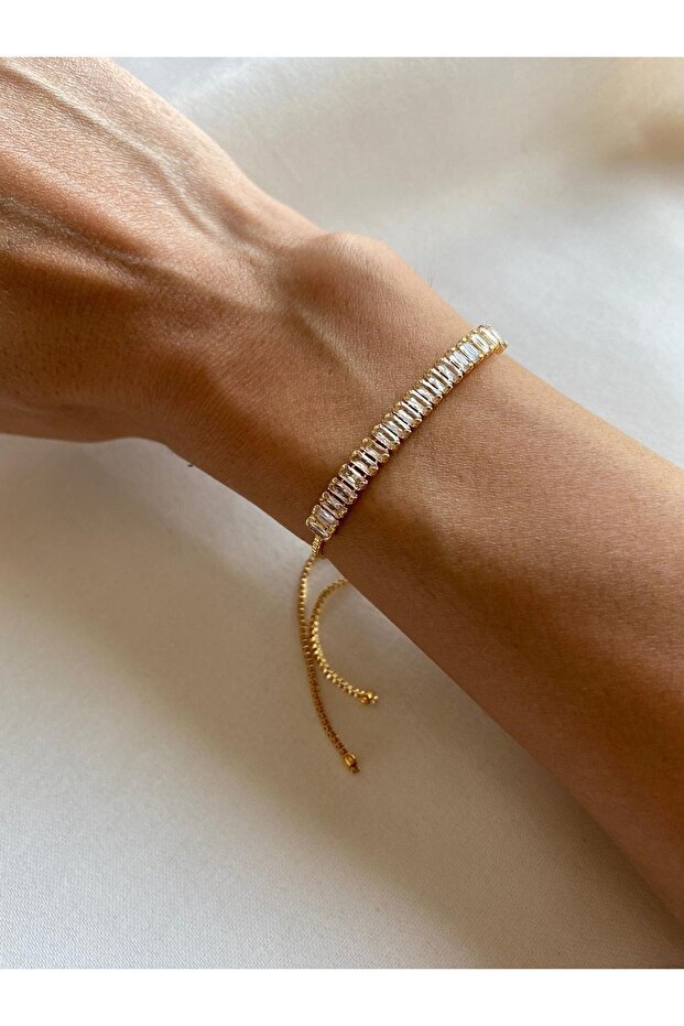 Baguette Elevator Adjustable Zircon Bracelet