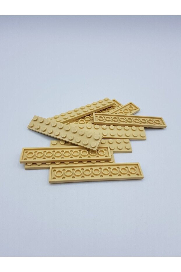 Moc Custom - 2X10 Flat Brick Tan Accessory Plate, 4 Pieces Will Be Sent