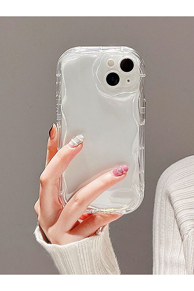 حافظة آيفون 14 بلس - 15 بلس متوافقة مع حافظة سيليكون ناعمة وشفافة مقاومة للصدمات من السيليكون - 1