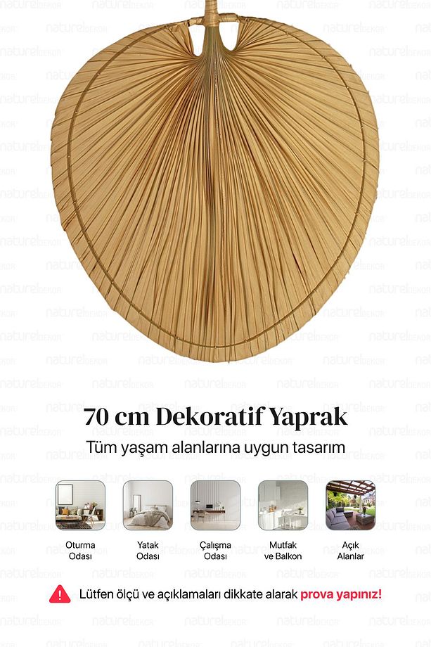 Bohem Palmiye Yaprağı, Japon Yelpazesi 55x70 Cm, Duvar Dekorasyon, Duvar Süsü, Iskandinav, Modern - 7