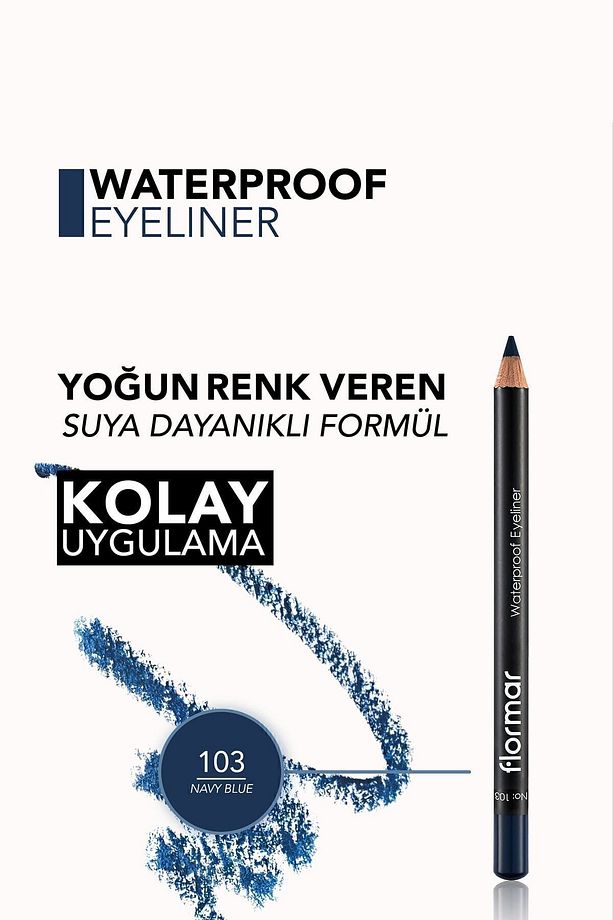 Suya Dayanıklı Göz Kalemi - Mavi Waterproof - 5