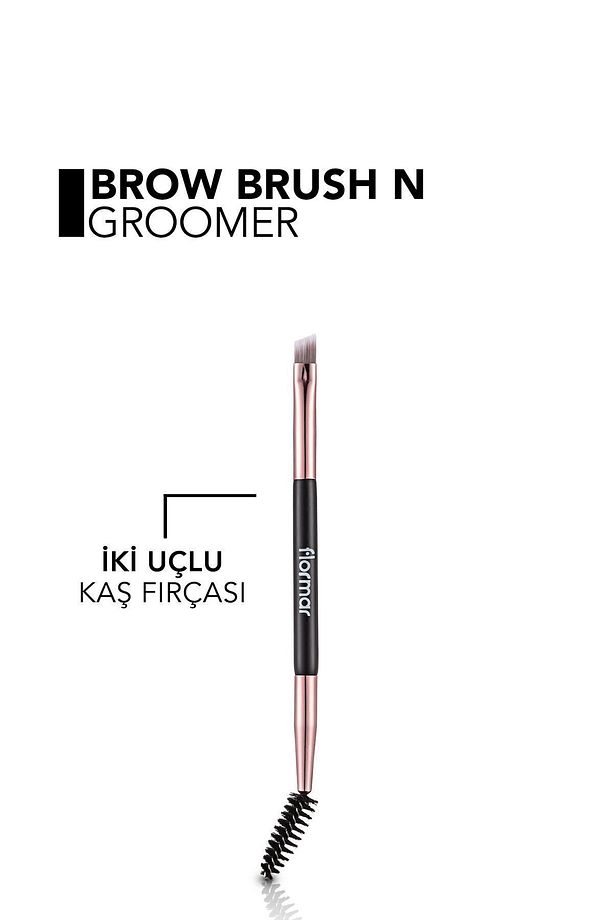İki Uçlu Kaş Boyama ve Tarama Fırçası - Brow Brush & Groomer - 015 - 8690604597802 - 5
