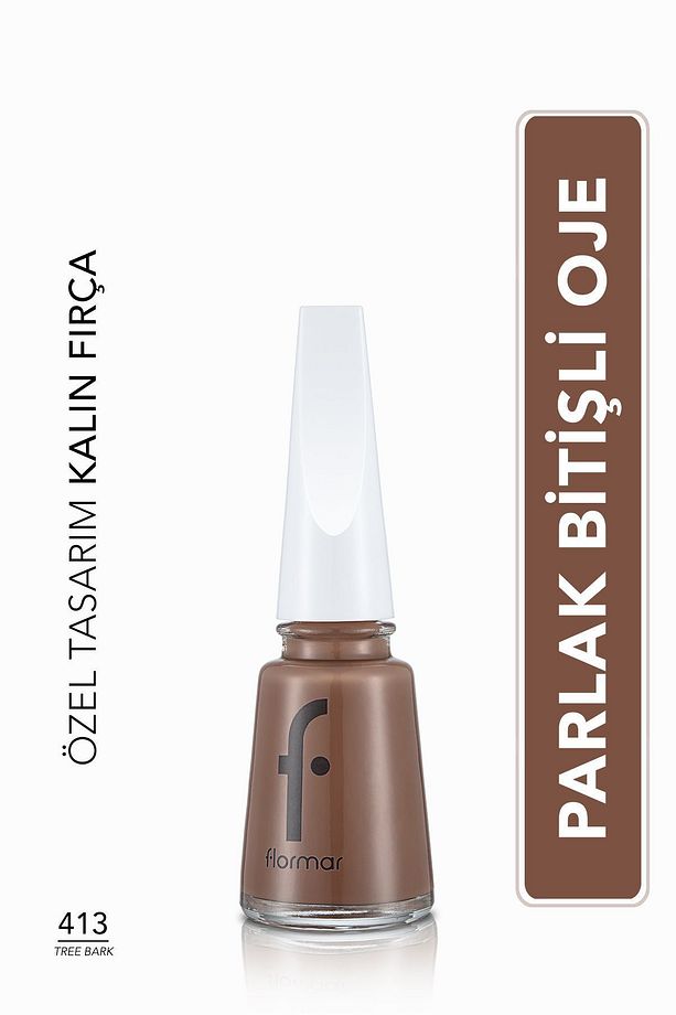 Nail Enamel Yüksek Pigmentli & Parlak Bitişli Oje Fne-413 Tree Bark - 1