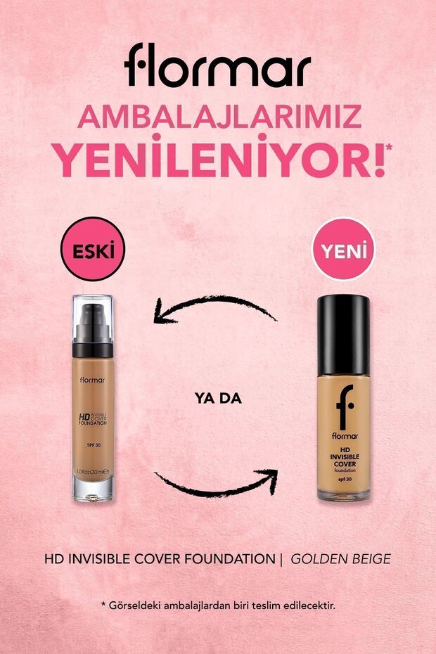 Doğal Bitişli Fondöten- Invisible Cover Hd Fdt. - 110 Golden Beige - 8682536059152 - 3