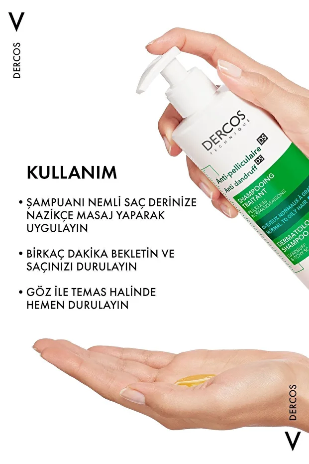 Dercos Anti Dandruff Kepek Karşıtı Şampuan 75 ml - Normal Ve Yağlı Saçlar - 6
