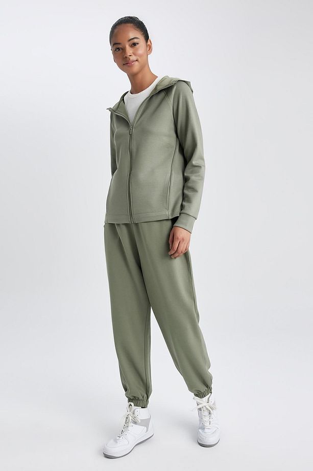 Fit Oversize Fit Çift Cepli Jogger Paça Standart Skuba Dalgıç Kumaş Pantolon - 4