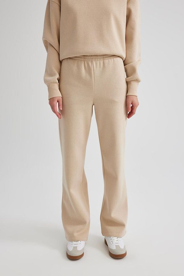 Straight Fit Beli Lastikli Cepli Yüksek Bel Kalın Basic Düz Eşofman Altı B8571ax24sp - 3