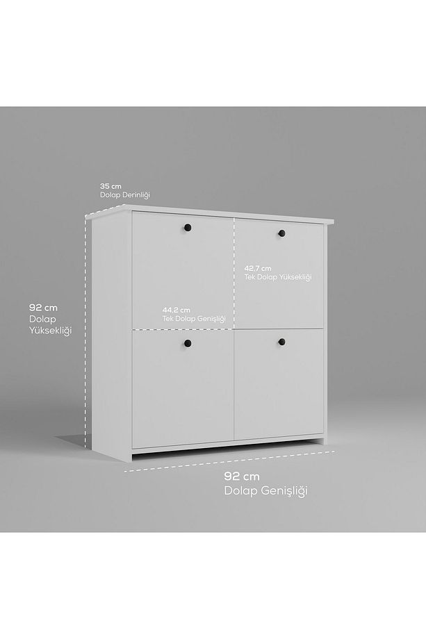 ALİN  Ayakkabılık kapaklı modern tasarım - 5