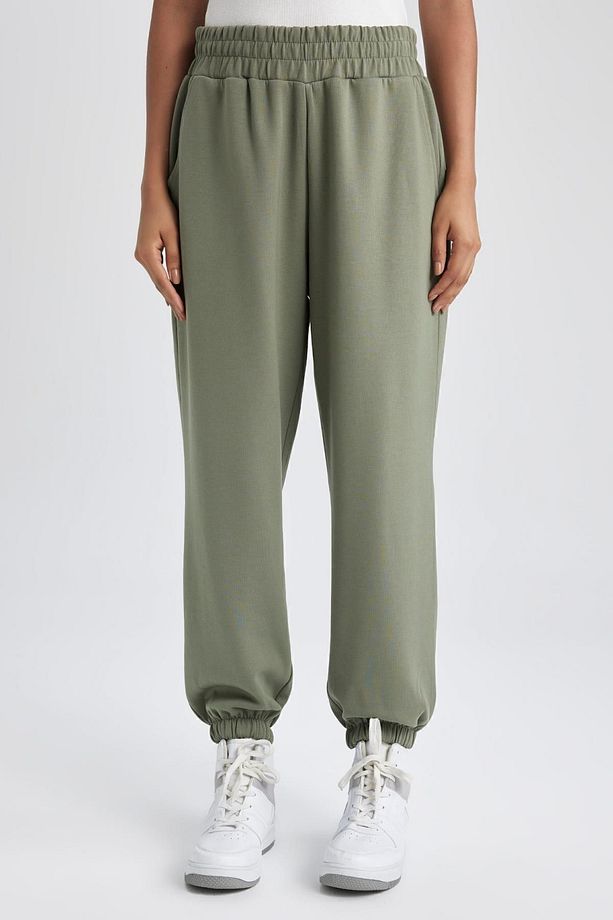 Fit Oversize Fit Çift Cepli Jogger Paça Standart Skuba Dalgıç Kumaş Pantolon - 5