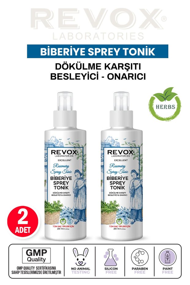 Anti-Spill, Nourishing and Repairing Leave-In Hair Care Tonic with Rosemary Plant Extract 2 Pieces