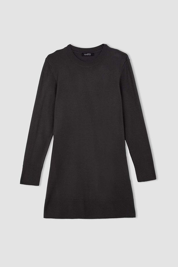 Regular Fit Bisiklet Yaka Basic Kazak Tunik ANTHRA - 4