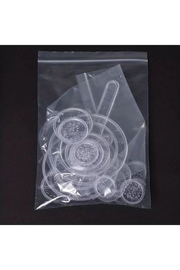 22 Adet 3 Boyutlu Çizim Şablonları Spiral Spirograph Geometrik Cetvel Seti Çocuk Zeka Eğitim Oyuncak - 4