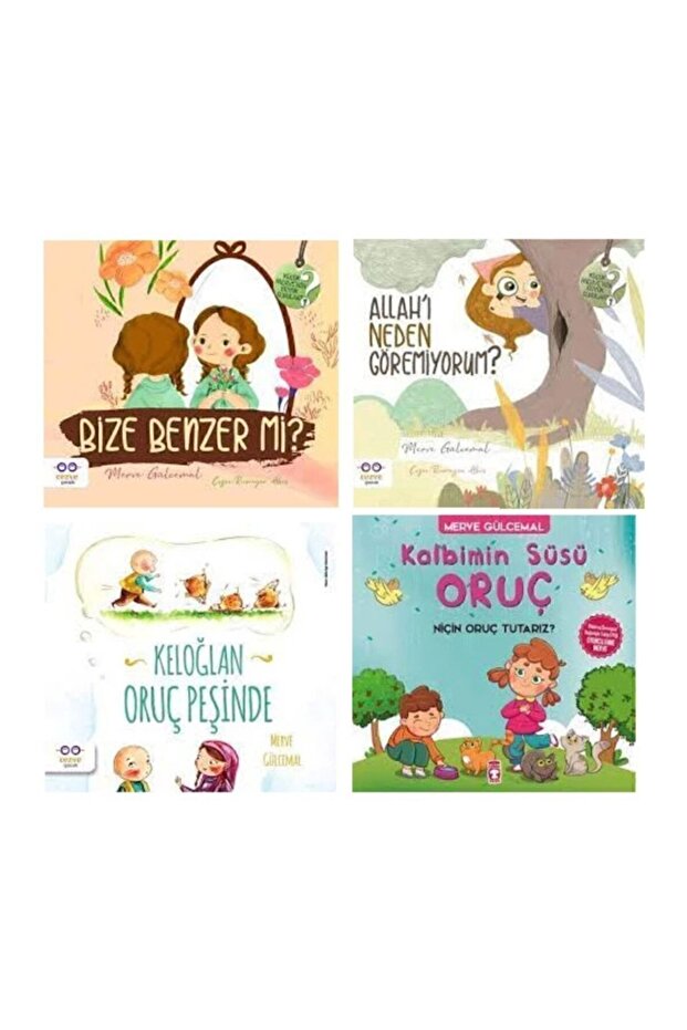 Merve Gülcemal 4 Kitap Set - Bize Benzer Mi? - Allah'ı Neden Göremiyorum? - Kalbimin Süsü Oruç