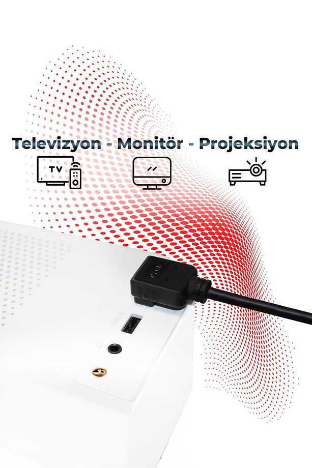 Hdmı 2.0 4k Ultra Hd 60 Hz L Tipi Ses Ve Görüntü Aktarım Kablosu 1,5 Metre - 4