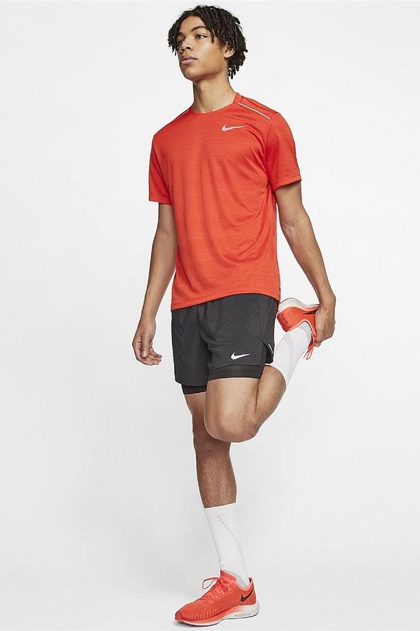 Flex Stride 2in1 Running Shorts Waterproof Cepli Taytlı Siyah Şort Cj - 7