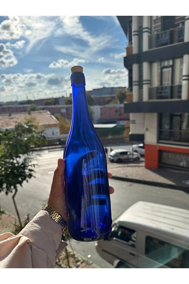 Mavi Cam Mantar Kapak 750 ml Sürahi 1 adet - 2
