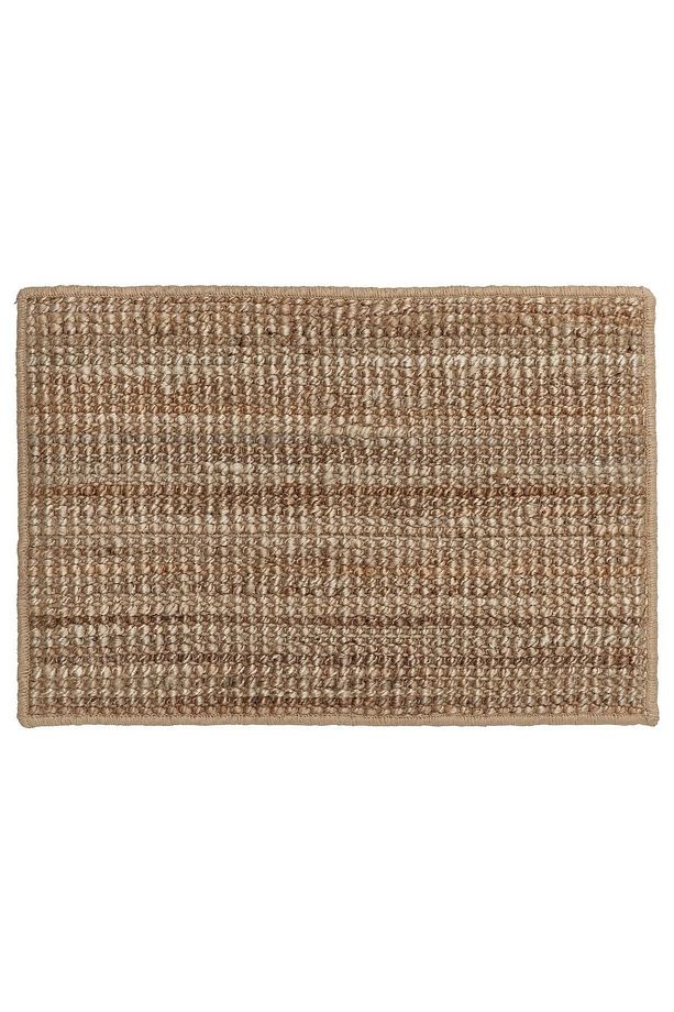 Kapı Önü Paspası 60x40 Cm İkea Jüt Örgü Paspas Kaymaz Taban Natürel - 3