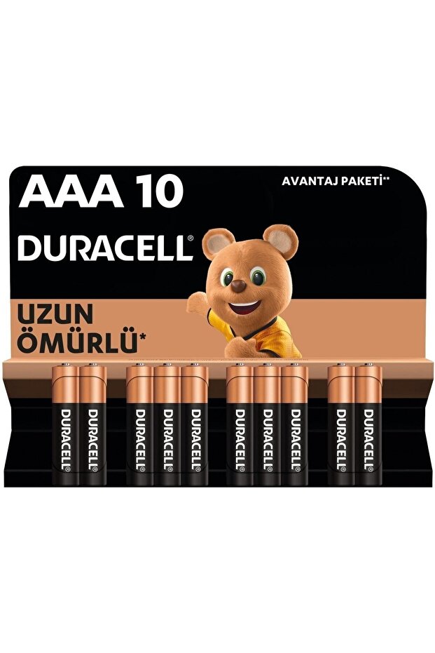 Duracell AAA Alkalin İnce Kalem Pil (10’lu paket) 1,5 V LR03/MN2400