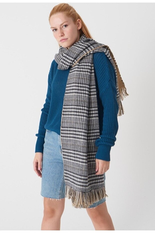 وشاح ذو ملمس ناعم على الوجهين - 1