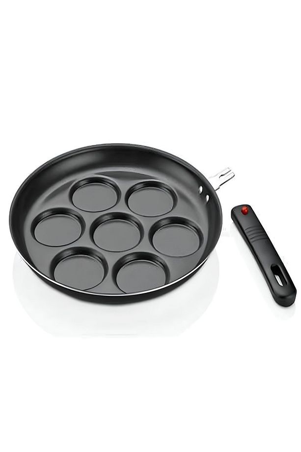 Çıkarılabilir Sap Pankek Tava 28 Cm 7 Gözlü Kahvaltı Pancake Tavası - 1