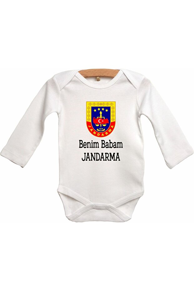 My Dad is Gendarmerie Printed Baby Bodysuit