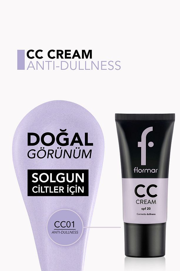 Solgun Görünüm Önlemeye Yardımcı Cc Krem (LİLA)-Cream-01 Antıdullness-8690604534708 - 4