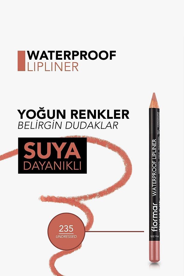 Waterproof Lipliner - Suya Dayanıklı Dudak Kalemi No:235 Undressed 1.14 g 8690604567485 - 5