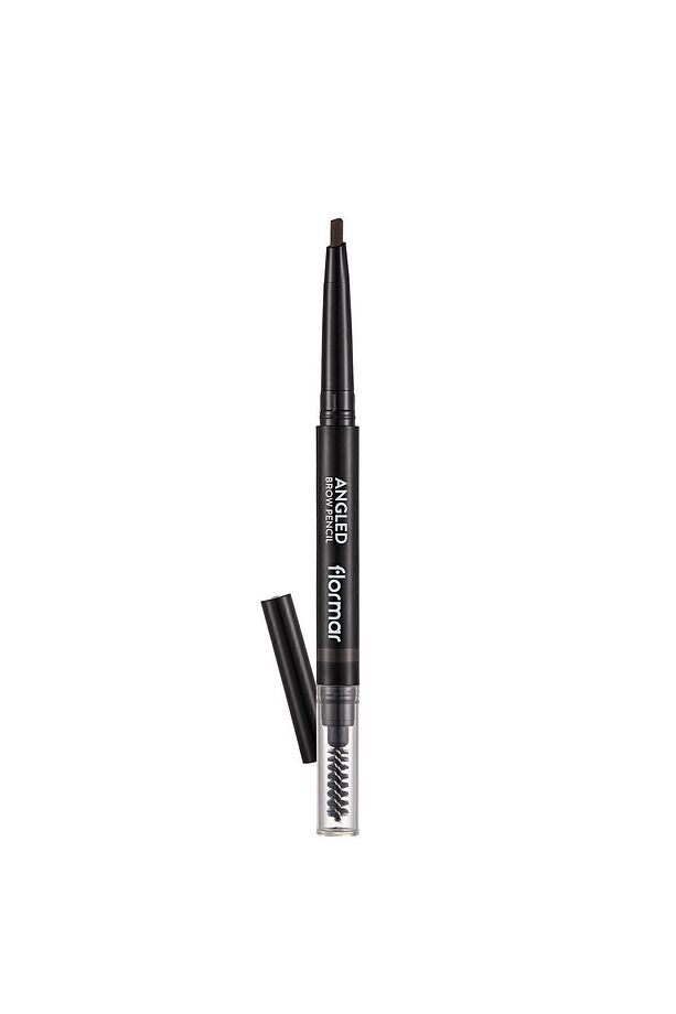 İki Uçlu Açılı Kaş Kalemi ve Kaş Fırçası (Koyu Kahve) - Angled Brow Pencil - 004 - 8690604572069 - 2