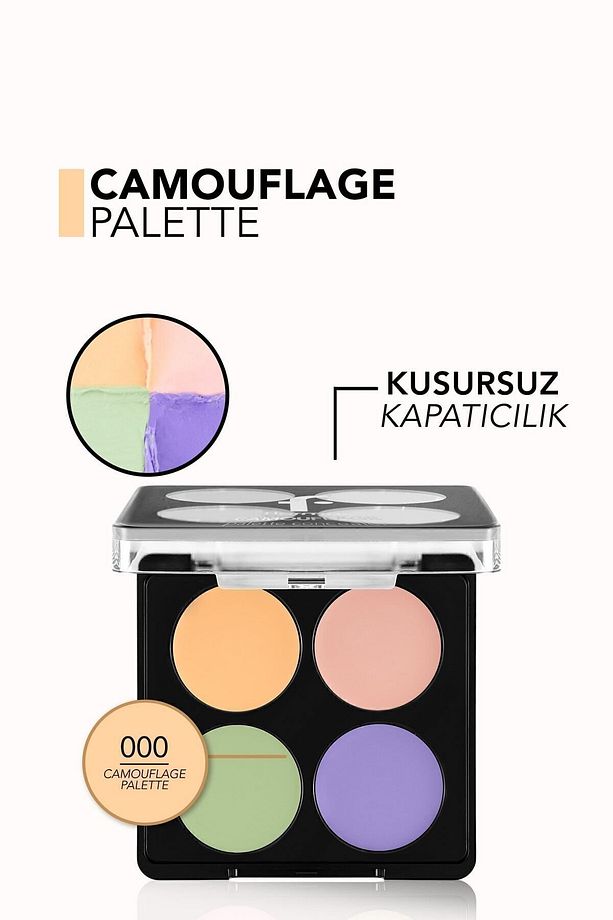 Krem Kapatıcı Paleti (4 RENK) - Camouflage Palette Concealer - 000 Multi Color - 8682536053815 - 5