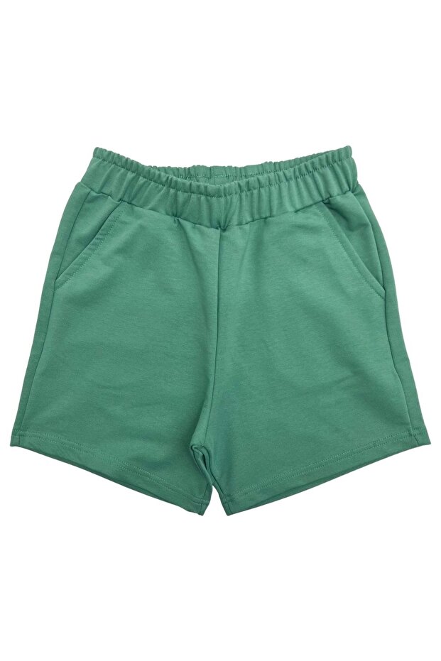 Devojčice, mahovinasto zelene šortseve - 1