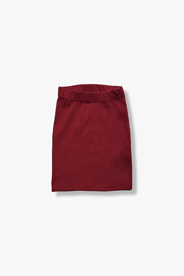 Girl's Burgundy Short Skirt