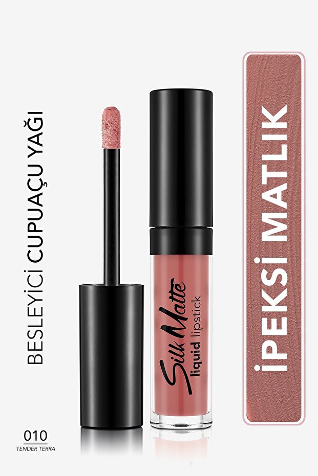 Kadife Dokulu Likit Mat Ruj - Silk Matte Liquid Lipstick - 010 TENDER TERRA - 8690604505371 - 1
