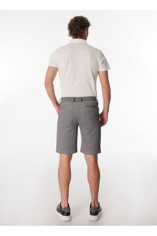 Lacivert Erkek Bağlamalı Basic Bermuda Şort F4sm-sht-0756 - 5