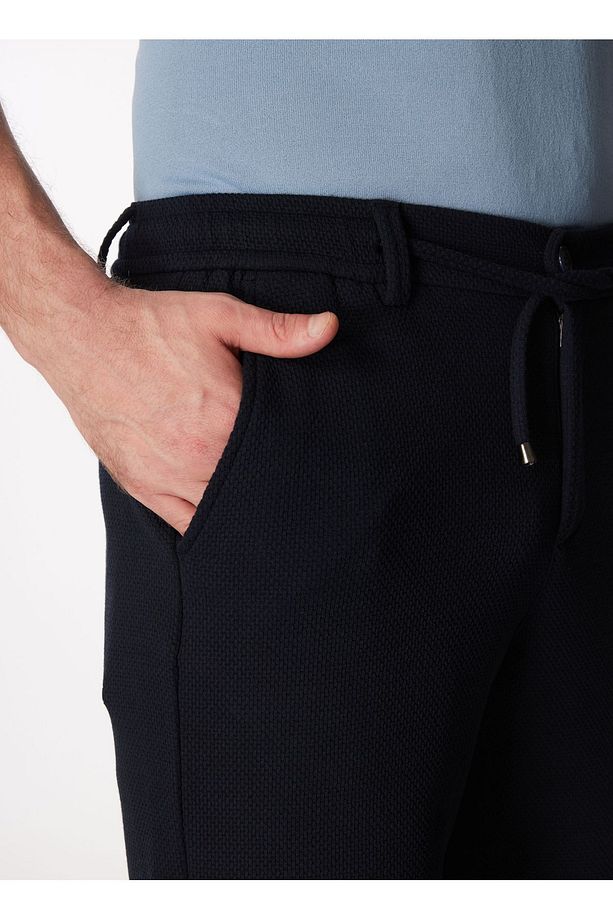 Lacivert Erkek Bağlamalı Basic Bermuda Şort F4sm-sht-0757 - 5