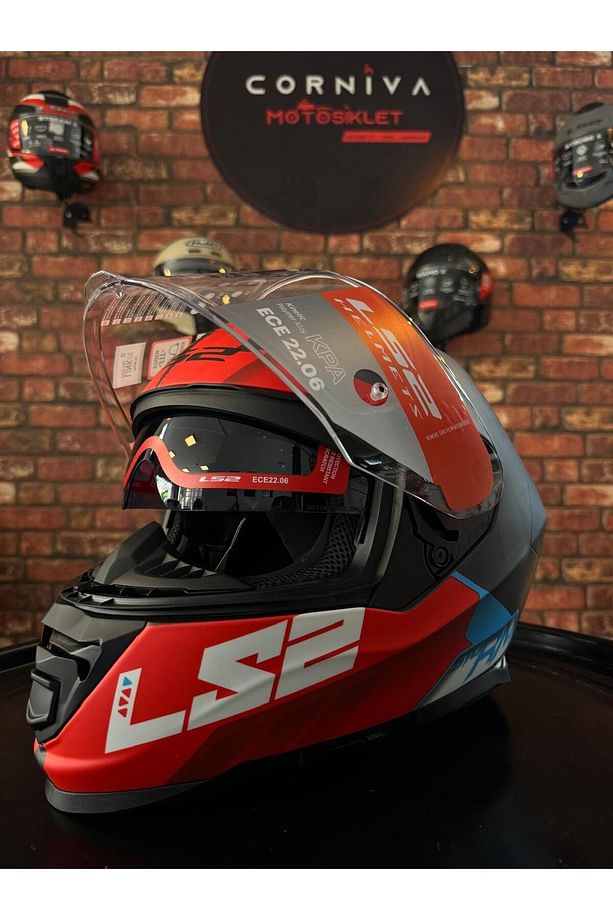 STORM 2 SPRINTER MAT SİYAH-KIRMIZI-TITANIUM KASK - 1