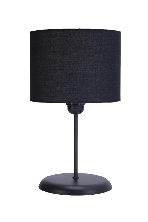 Metal Leg Fabric Table Bed with Headboard - Night Lamp Lampshade