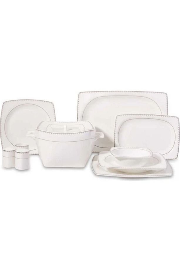 A8445 Bone Selection Kare Yemek Takımı 60 Parça - 1