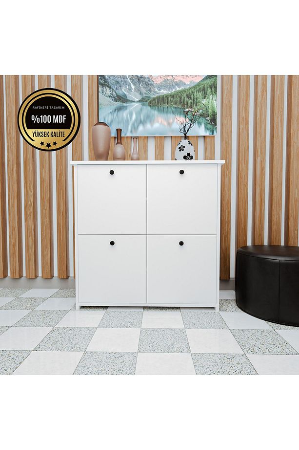 ALİN  Ayakkabılık kapaklı modern tasarım - 1