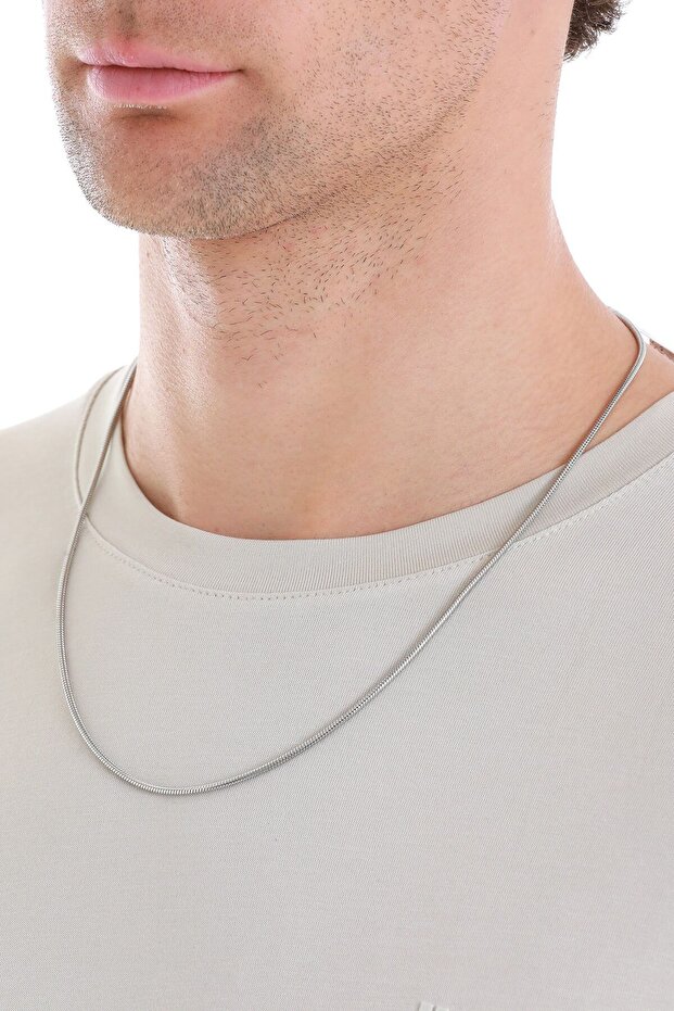 Çelik Zincir Erkek Kolye - 2