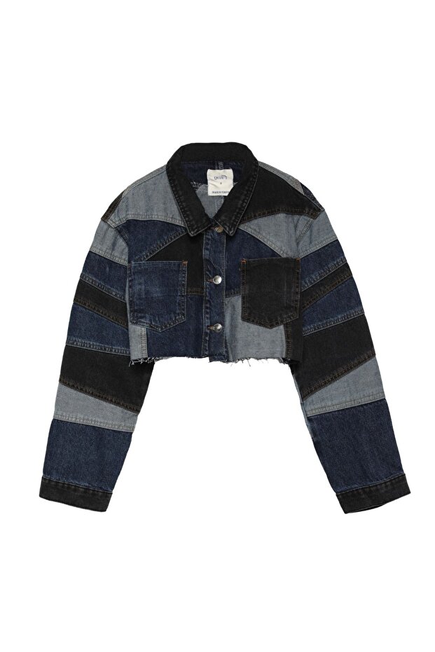 Kadın patch detaylı denim ceket - 2