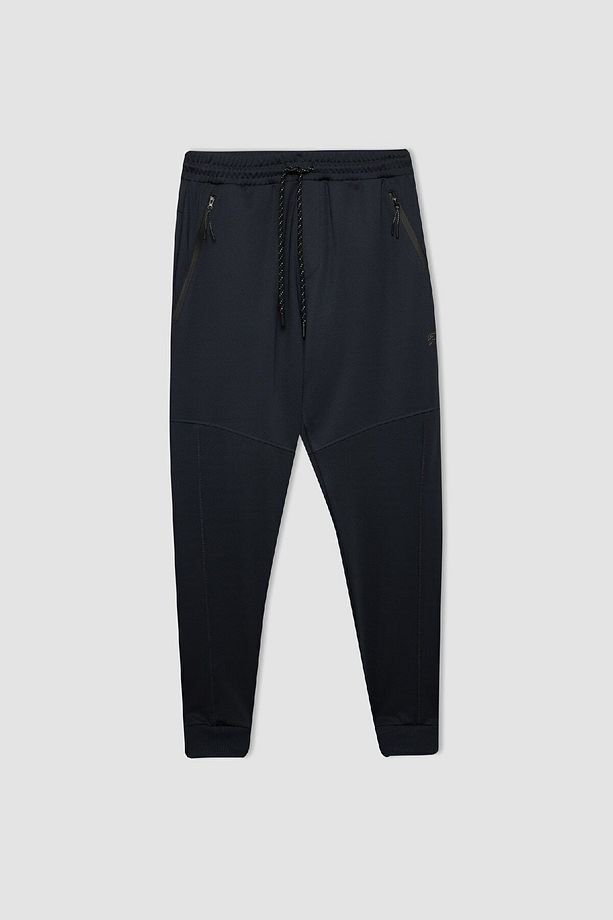Fit Jogger Eşofman Altı Slim Fit Skuba Dalgıç Kumaş Lastikli Paça Beli Bağcıklı Cepli - 1