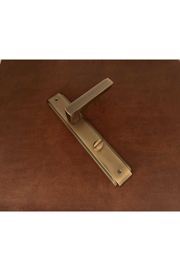 Bella Antik Sarı Lüx Zamak Aynalı Wc Banyo Kapı Kolu Sol Basar 1 Takım - 4
