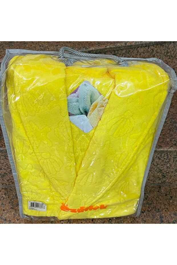 Seashell Patterned Ozdilek Şalyaka Bathrobe - Size M/L - 3