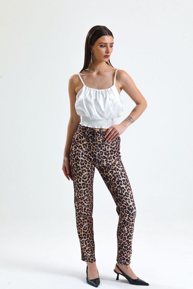 سروال رصاص بنمط الثعبان بنمط الفهد - 2