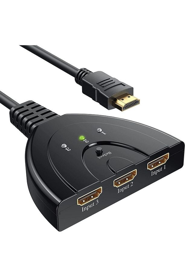 Hdmi Switch 3 In 1 Out Hdmi Giriş Çoklayıcı Port Kablolu Hdmı Otomatik Switch Çoğaltıcı Splitter - 5