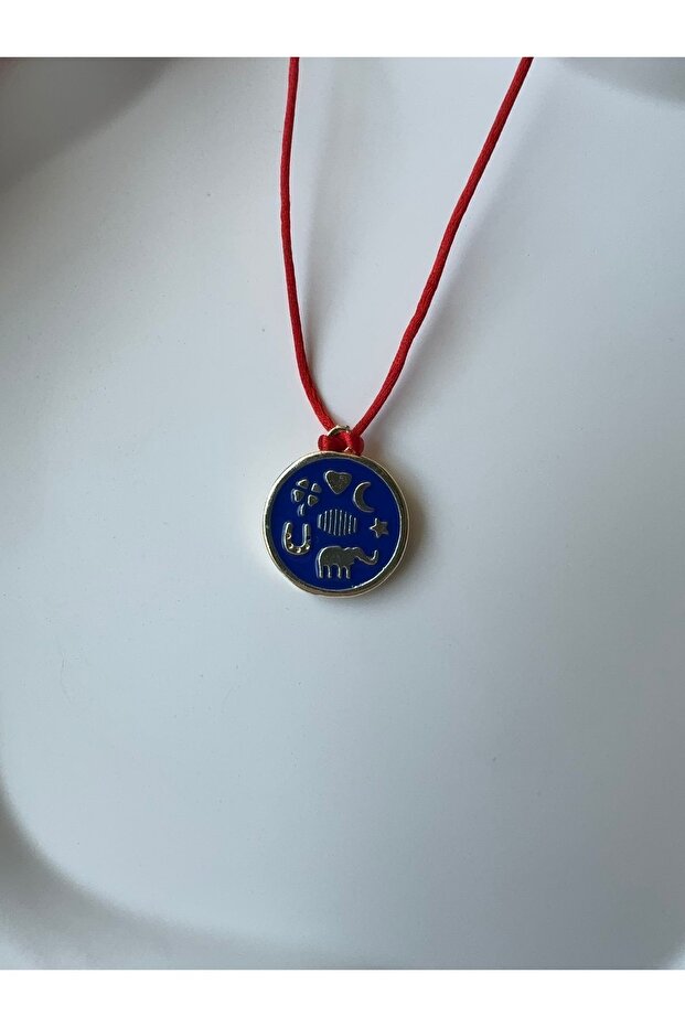 Red String Adjustable Macrame Lucky Necklace - 3