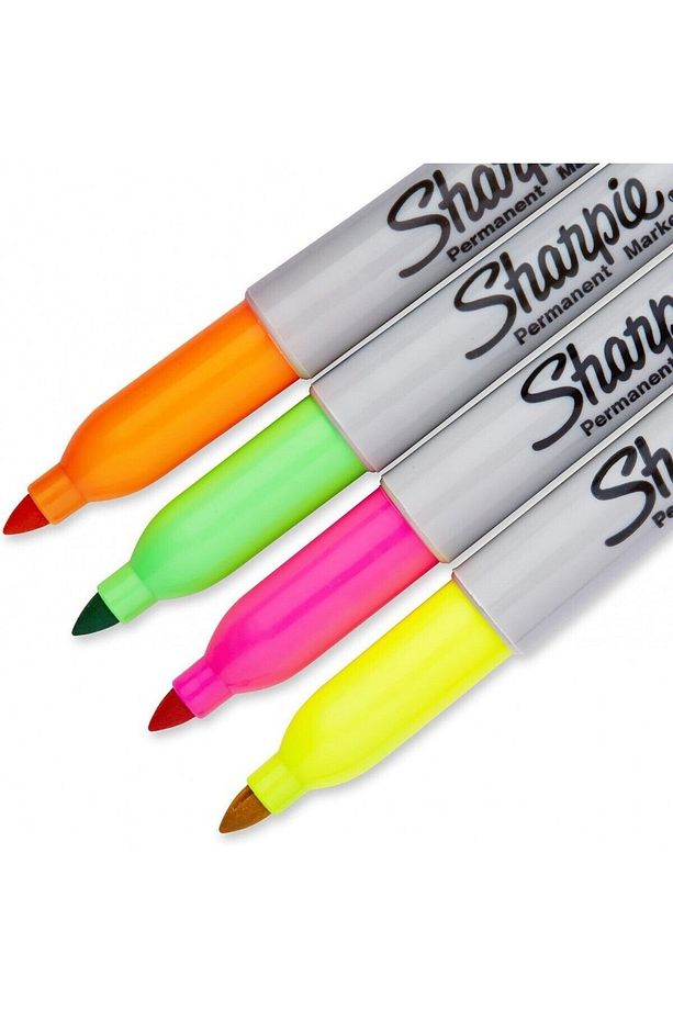 Fine Permanent Markör 4'lü Paket, Neon Renkler - 2