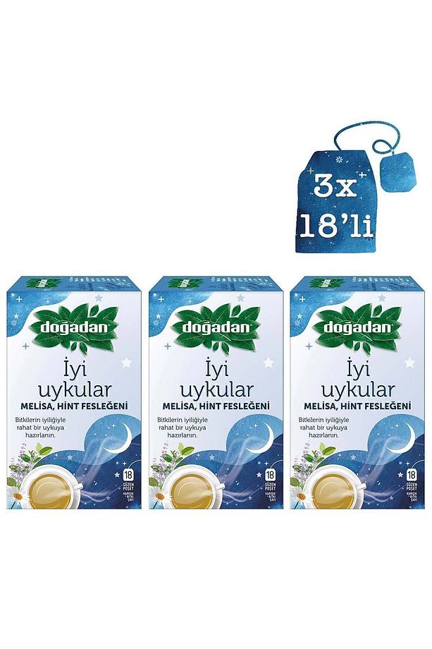 Iyi Uykular Çayı Melisa Hint Fesleğeni Bardak Poşet 18'li X3 Adet - 1
